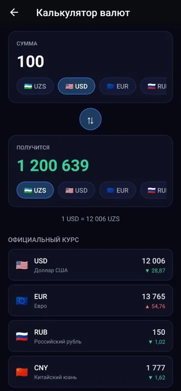 Currency calculator